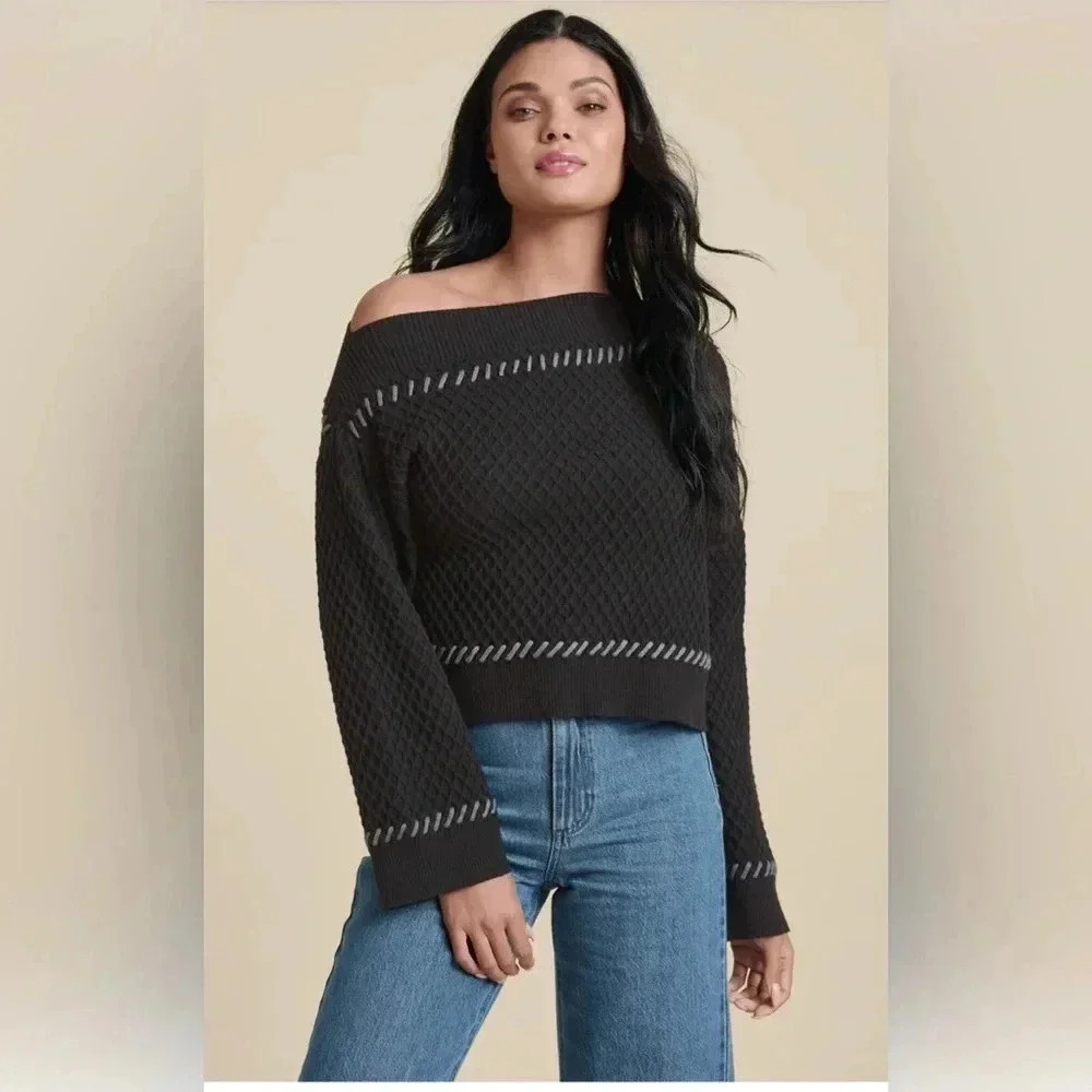 Contrast Stitch Sweater